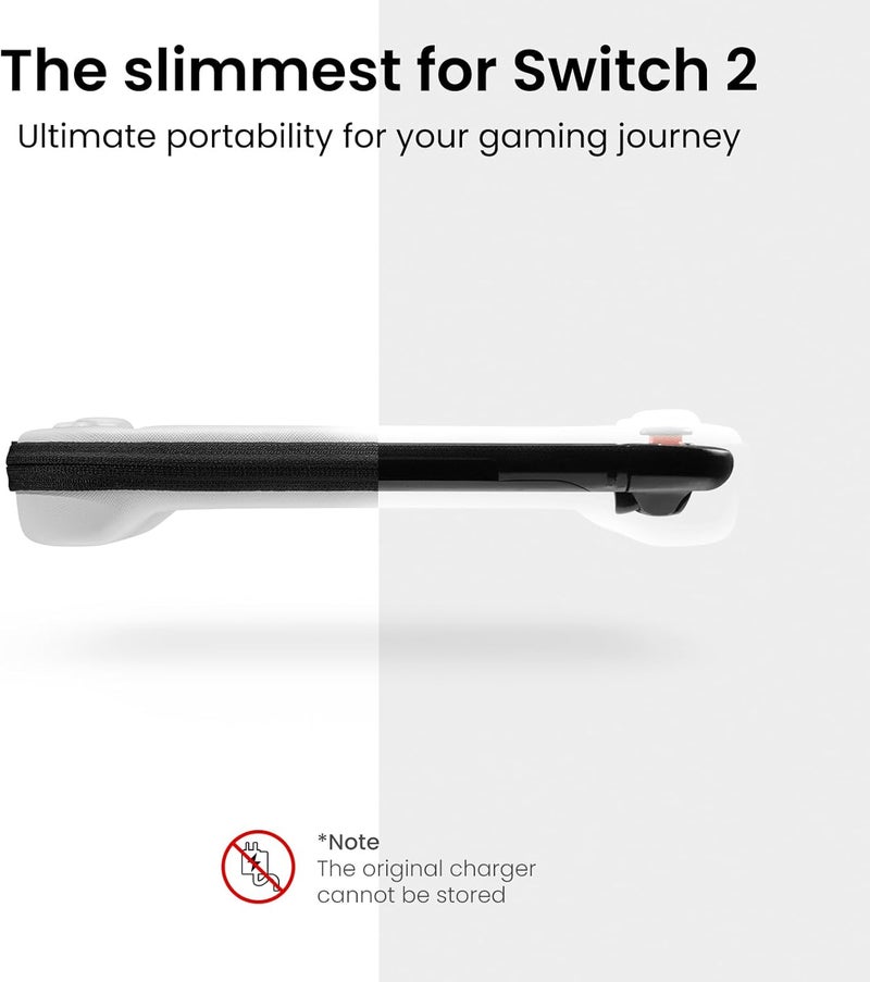 Tomtoc Slim Carrying Case for Nintendo Switch 2 Model 2025, Odorless Felt Protective Hard Shell with 12 Game Card Slots, Portable Travel Storage Case with Original Patent and All-round Protection - Image 3